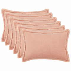 vidaXL Cushion Cover 6 pcs HOUTEN Pink 40 x 60 cm Bouclé 1