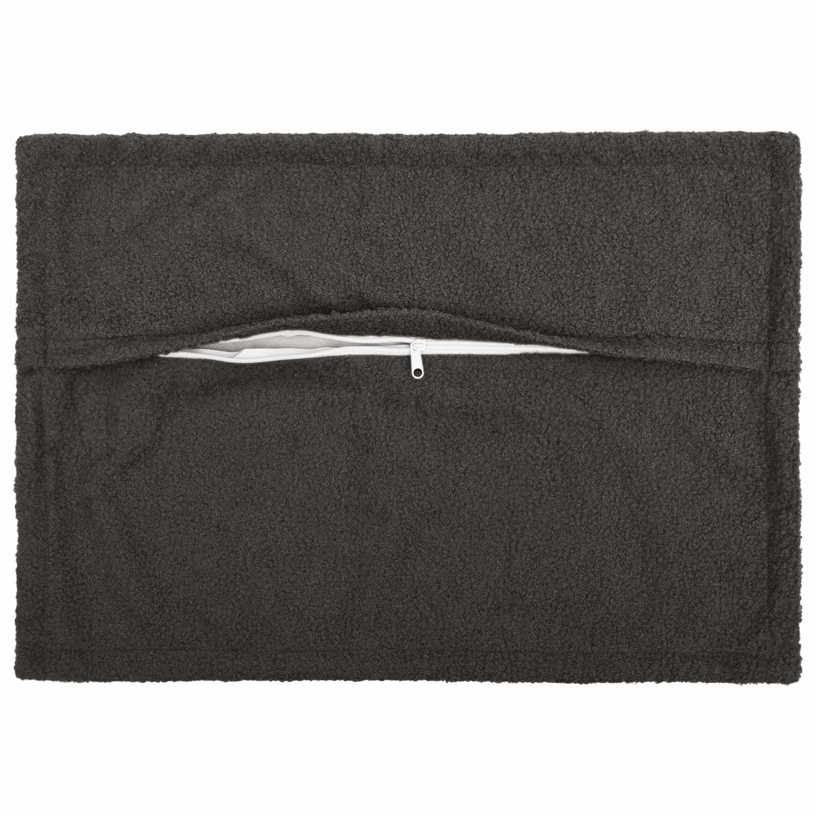 vidaXL Cushion Cover 6 pcs HOUTEN Dark Grey 40 x 60 cm Bouclé 3