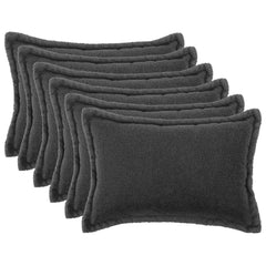 vidaXL Cushion Cover 6 pcs HOUTEN Dark Grey 40 x 60 cm Bouclé 1