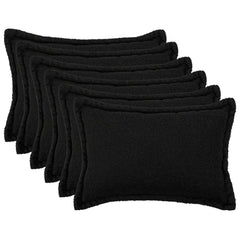 vidaXL Cushion Cover 6 pcs HOUTEN Black 40 x 60 cm Bouclé 1