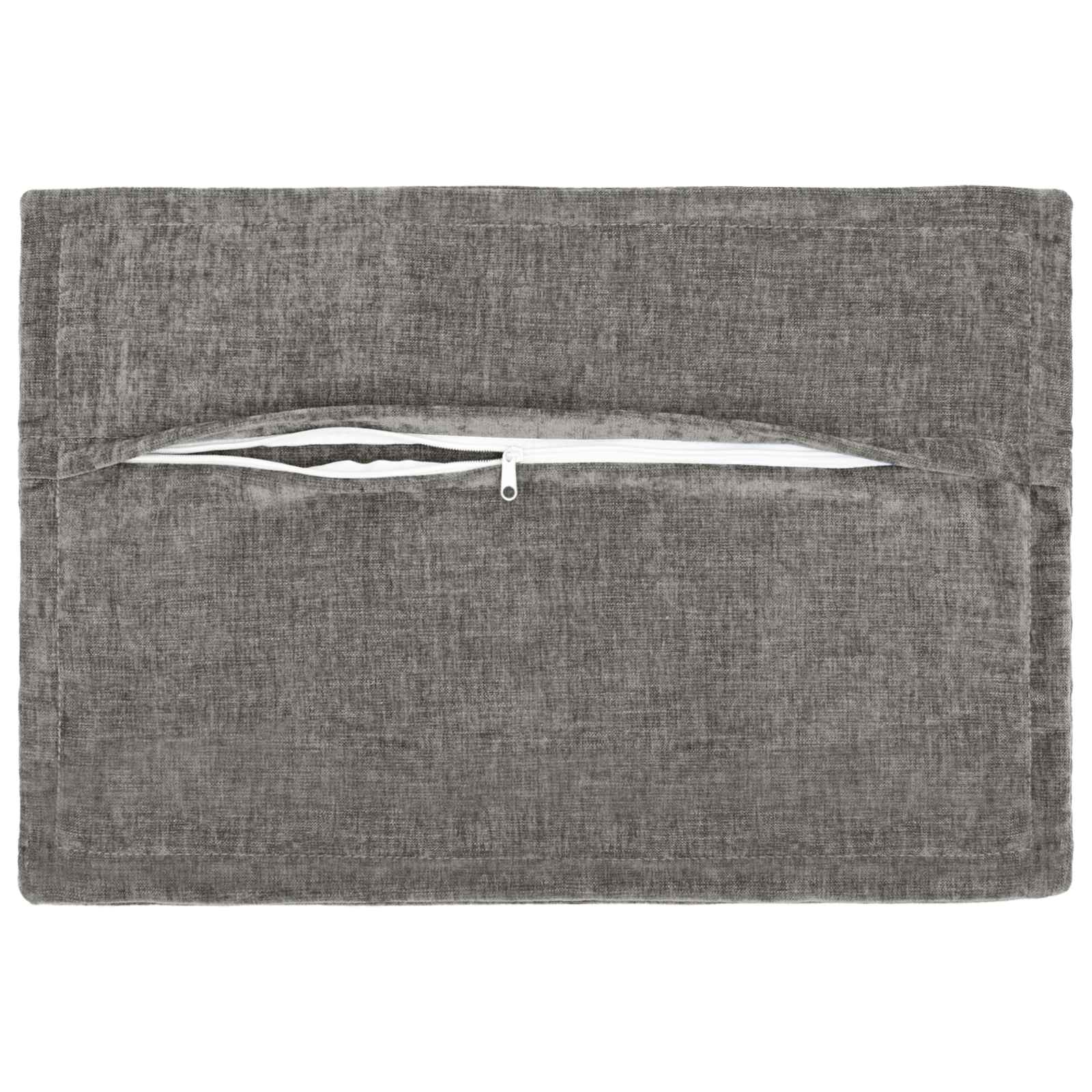 vidaXL Cushion Cover 6 pcs HOUTEN Dark Grey 40 x 60 cm Chenille Fabric 4