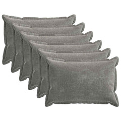 vidaXL Cushion Cover 6 pcs HOUTEN Dark Grey 40 x 60 cm Chenille Fabric 2