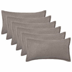 vidaXL Cushion Cover 6 pcs HOUTEN Light Grey 40 x 70 cm Bouclé 1