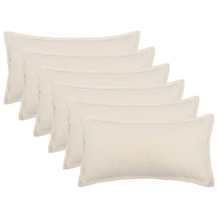 vidaXL Cushion Cover 6 pcs HOUTEN Cream 40 x 70 cm Bouclé 1
