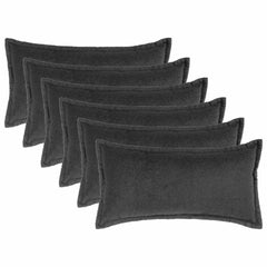 vidaXL Cushion Cover 6 pcs HOUTEN Dark Grey 40 x 70 cm Bouclé 1