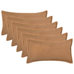 vidaXL Cushion Cover 6 pcs HOUTEN Beige 40 x 70 cm Bouclé 1