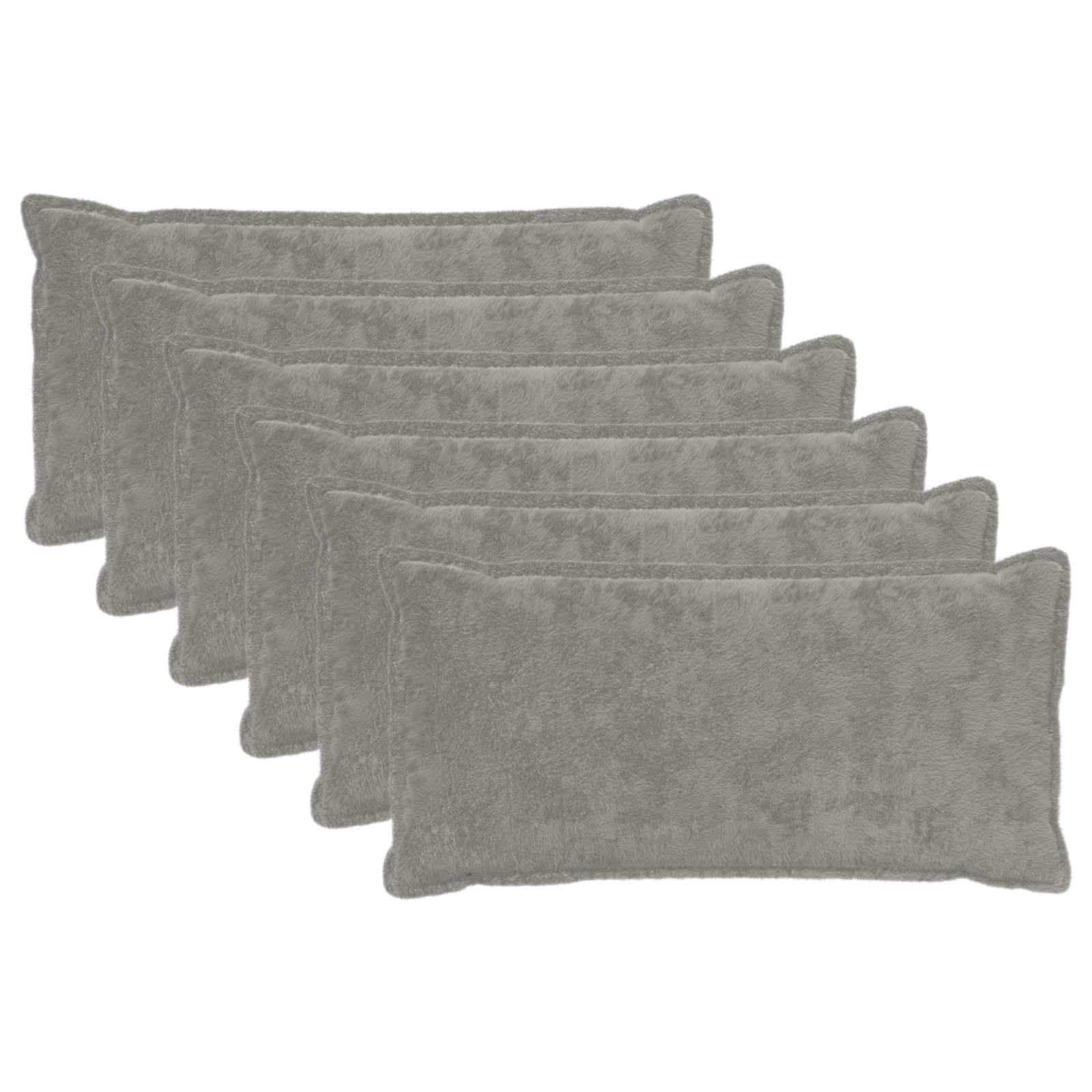 vidaXL Cushion Cover 6 pcs HOUTEN Light Grey 40 x 70 cm 2