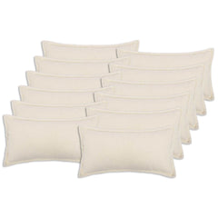vidaXL Cushion Cover 12 pcs HOUTEN Cream 40 x 80 cm Bouclé 2