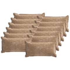 vidaXL Cushion Cover 12 pcs HOUTEN Brown 40 x 80 cm Chenille Fabric 2