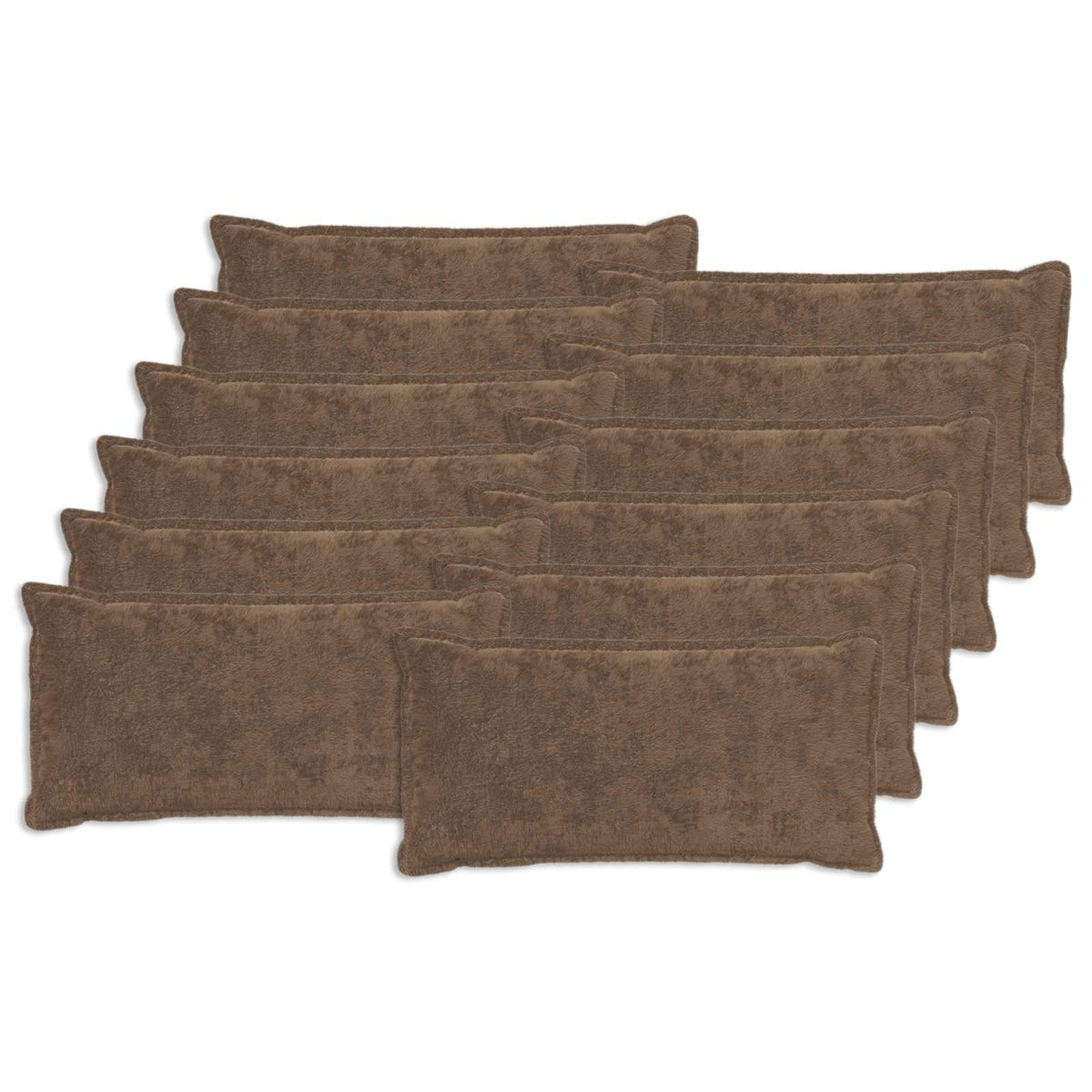 vidaXL Cushion Cover 12 pcs HOUTEN Light Brown 40 x 80 cm 2