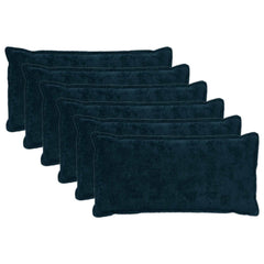 vidaXL Cushion Cover 6 pcs HOUTEN Navy Blue 40 x 80 cm Faux Rabbit Fur 2