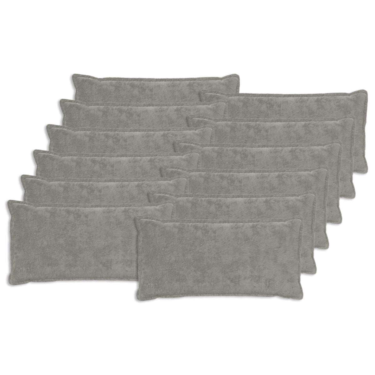 vidaXL Cushion Cover 12 pcs HOUTEN Light Grey 40 x 80 cm 2