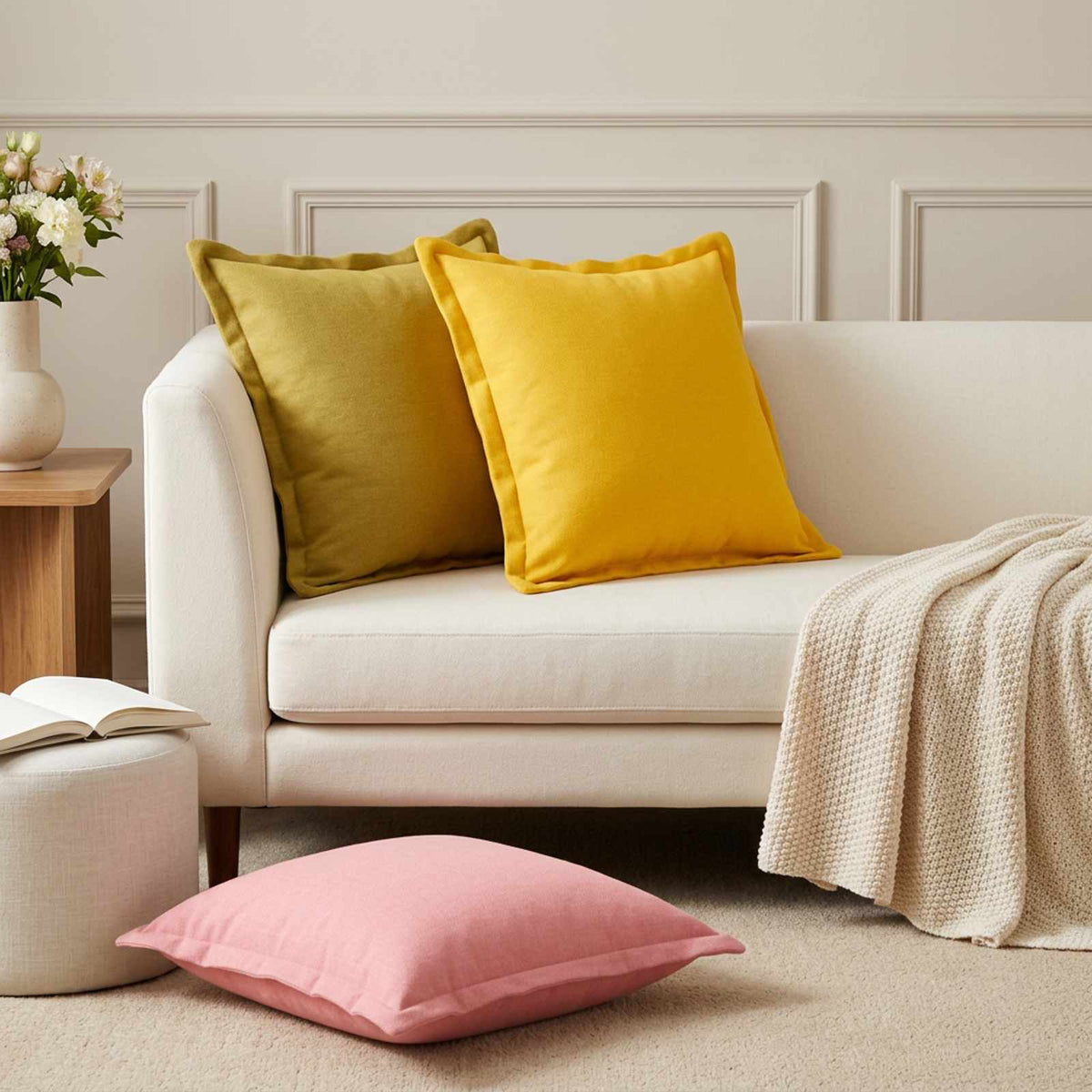 Cushion Cover HOUTEN Faux Linen