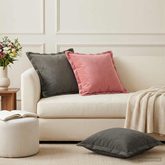vidaXL Cushion with Pillow HOUTEN 6 pcs Dark Grey Velvet 1