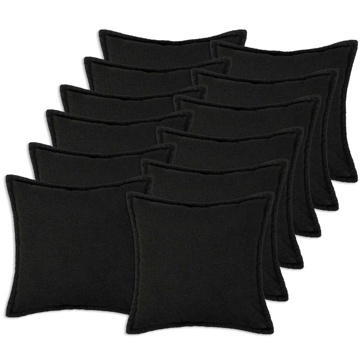 Cushion Cover HOUTEN Black Bouclé