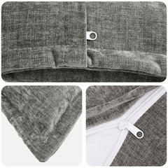 vidaXL Cushion Cover 12 pcs HOUTEN Dark Grey 45 x 45 cm 5