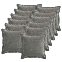 vidaXL Cushion Cover 12 pcs HOUTEN Dark Grey 45 x 45 cm 2