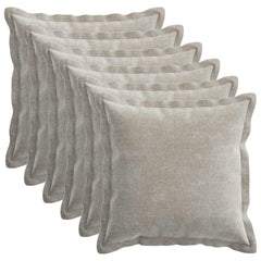 vidaXL Cushion Cover 6 pcs HOUTEN Light Grey 45 x 45 cm 2