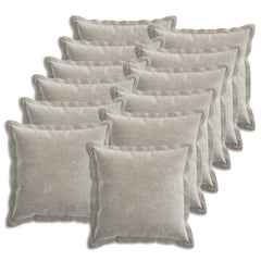 vidaXL Cushion Cover 12 pcs HOUTEN Light Grey 45 x 45 cm 2