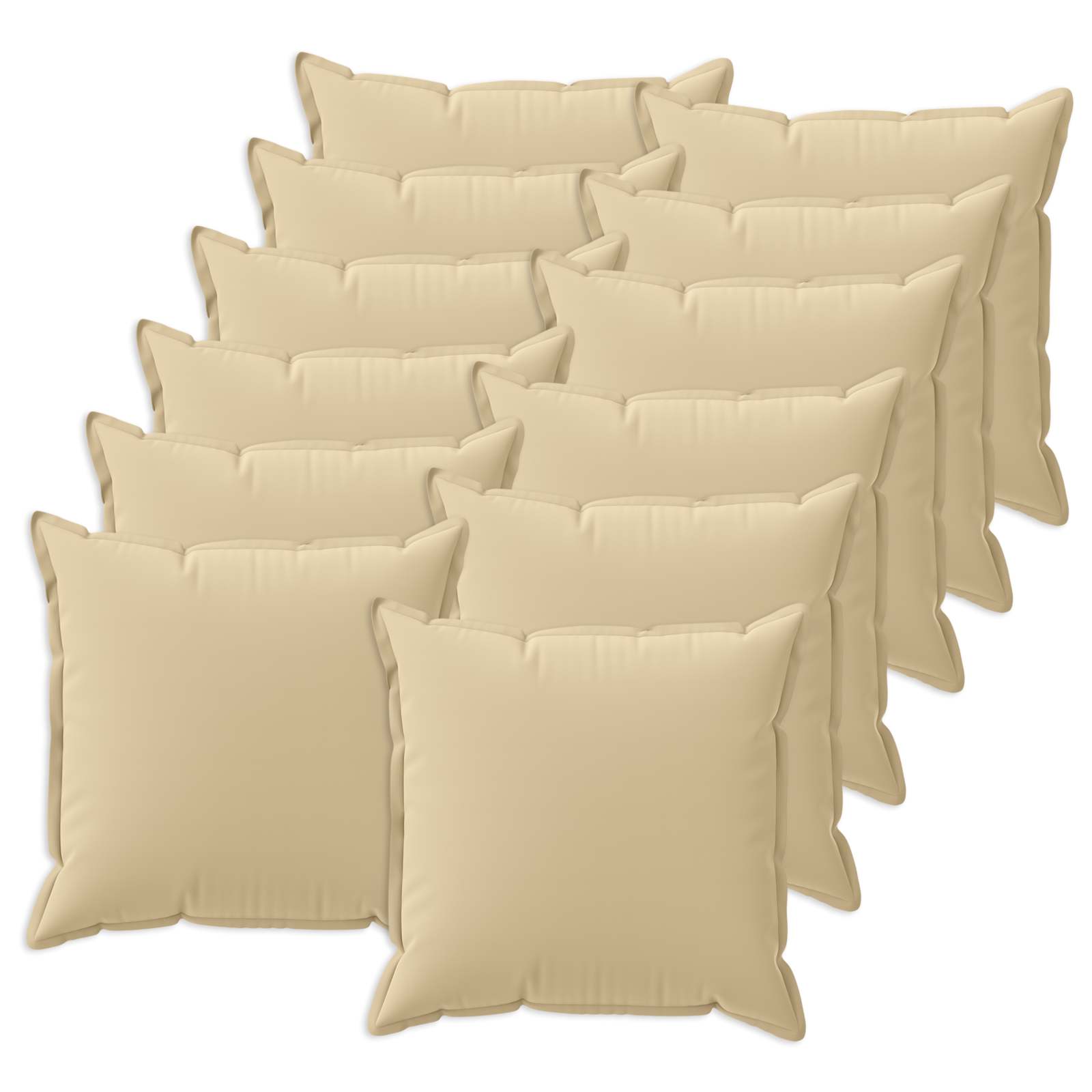 vidaXL Cushion Cover 12 pcs HOUTEN Beige 45 x 45 cm Polyester 2