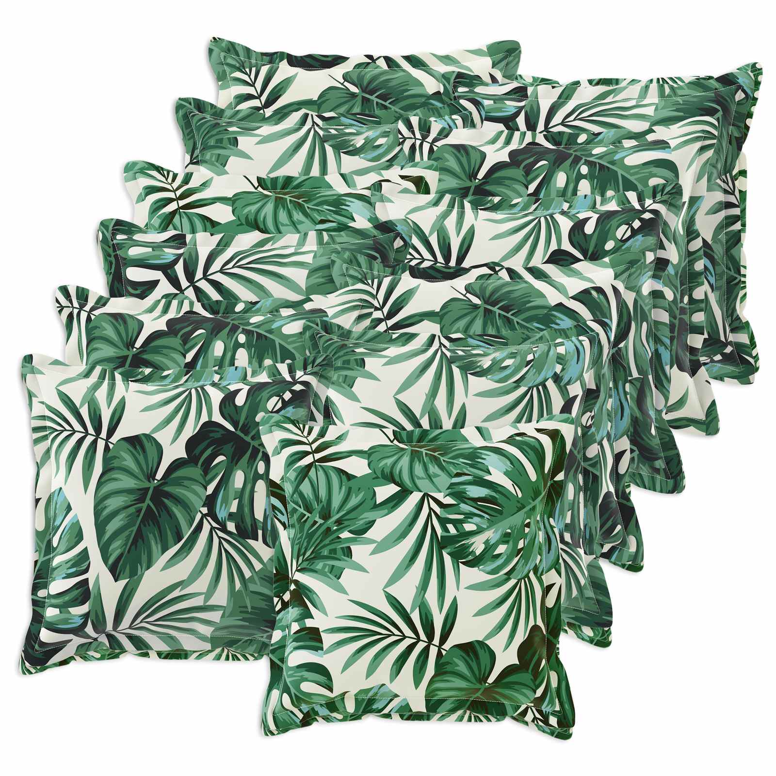 vidaXL Cushion Cover 12 pcs HOUTEN Leaf Pattern 45 x 45 cm Polyester 2