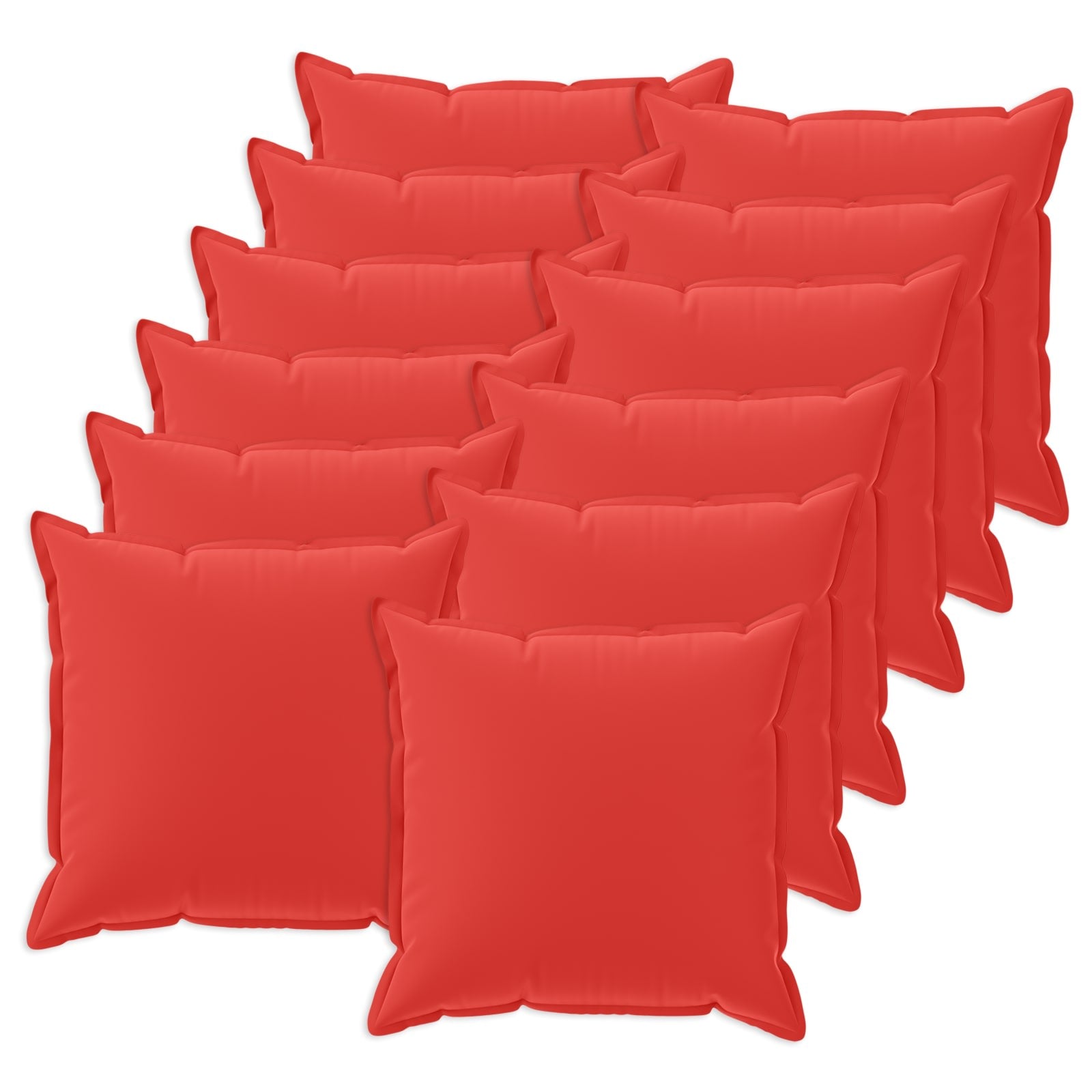 vidaXL Cushion Cover 12 pcs HOUTEN Red 45 x 45 cm Polyester 2