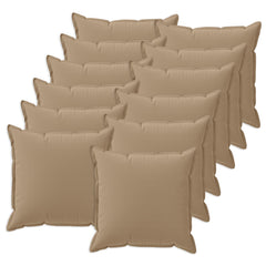vidaXL Cushion Cover 12 pcs HOUTEN Taupe 45 x 45 cm Polyester 2