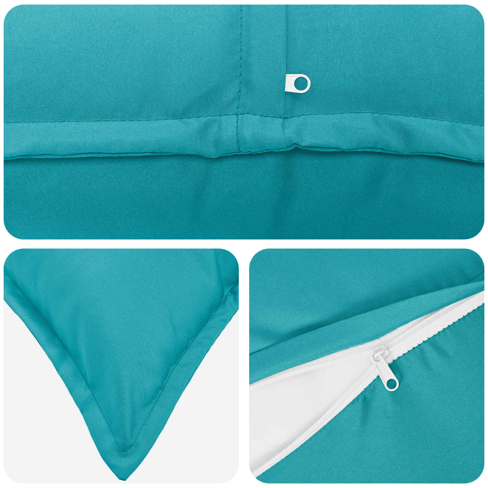 vidaXL Cushion Cover 12 pcs HOUTEN Turquoise 45 x 45 cm Polyester 5