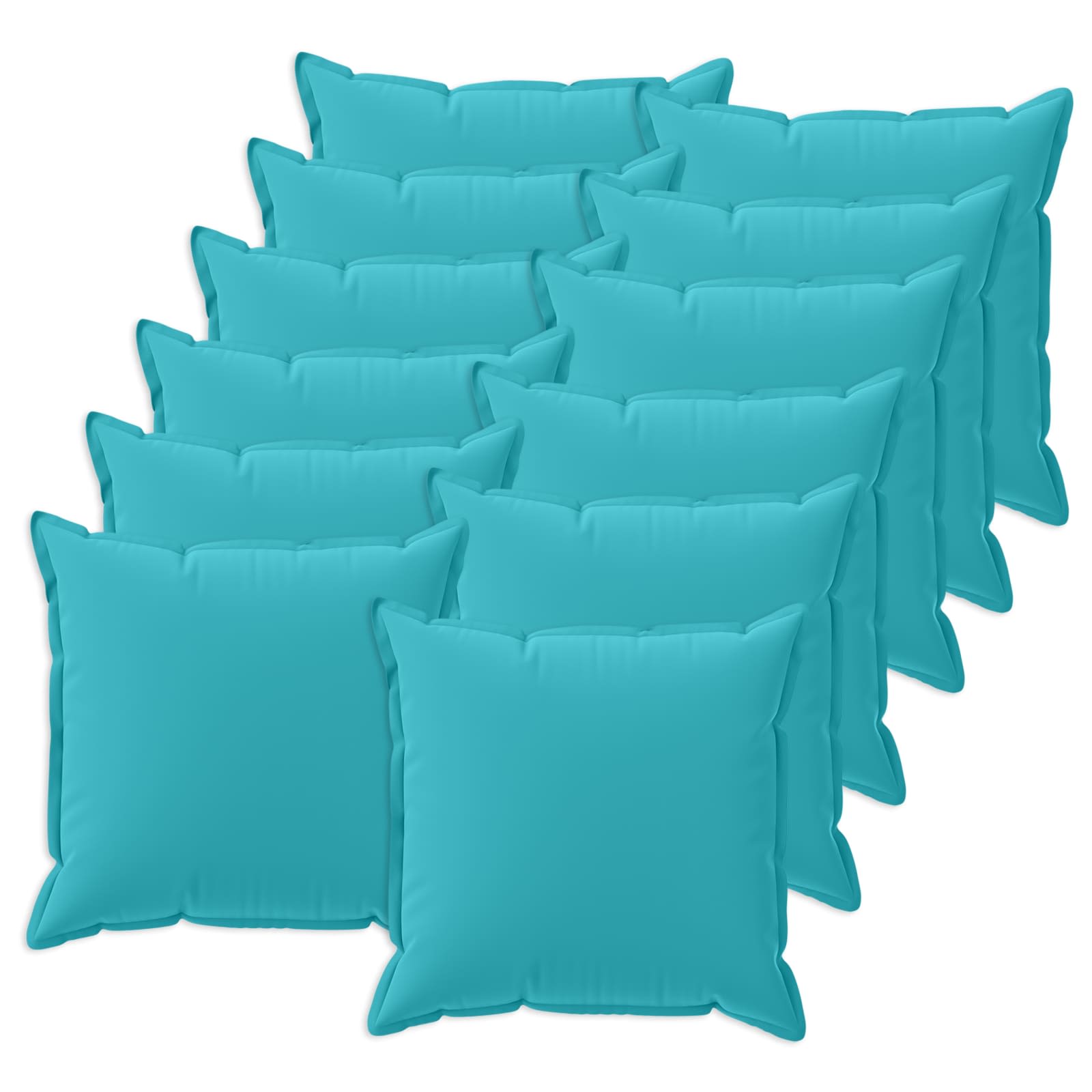 vidaXL Cushion Cover 12 pcs HOUTEN Turquoise 45 x 45 cm Polyester 2