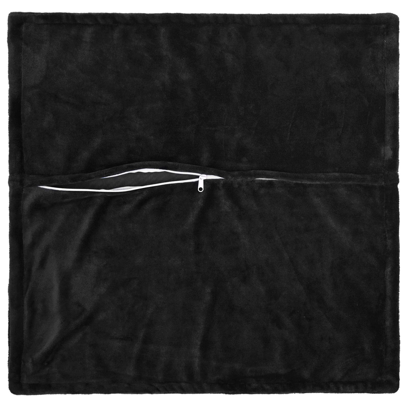 vidaXL Cushion Cover 12 pcs HOUTEN Black 45 x 45 cm Flannel 3