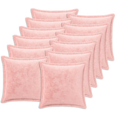 vidaXL Cushion Cover 12 pcs HOUTEN Pink 45 x 45 cm Flannel 2