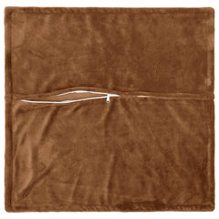 vidaXL Cushion Cover 12 pcs HOUTEN Light Brown 45 x 45 cm Flannel 4