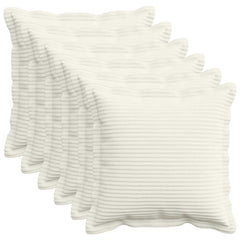 vidaXL Cushion Cover 6 pcs HOUTEN Cream 50 x 50 cm Corduroy 1