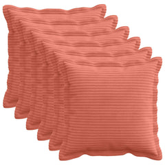 vidaXL Cushion Cover 6 pcs HOUTEN Red Orange 50 x 50 cm Corduroy 1