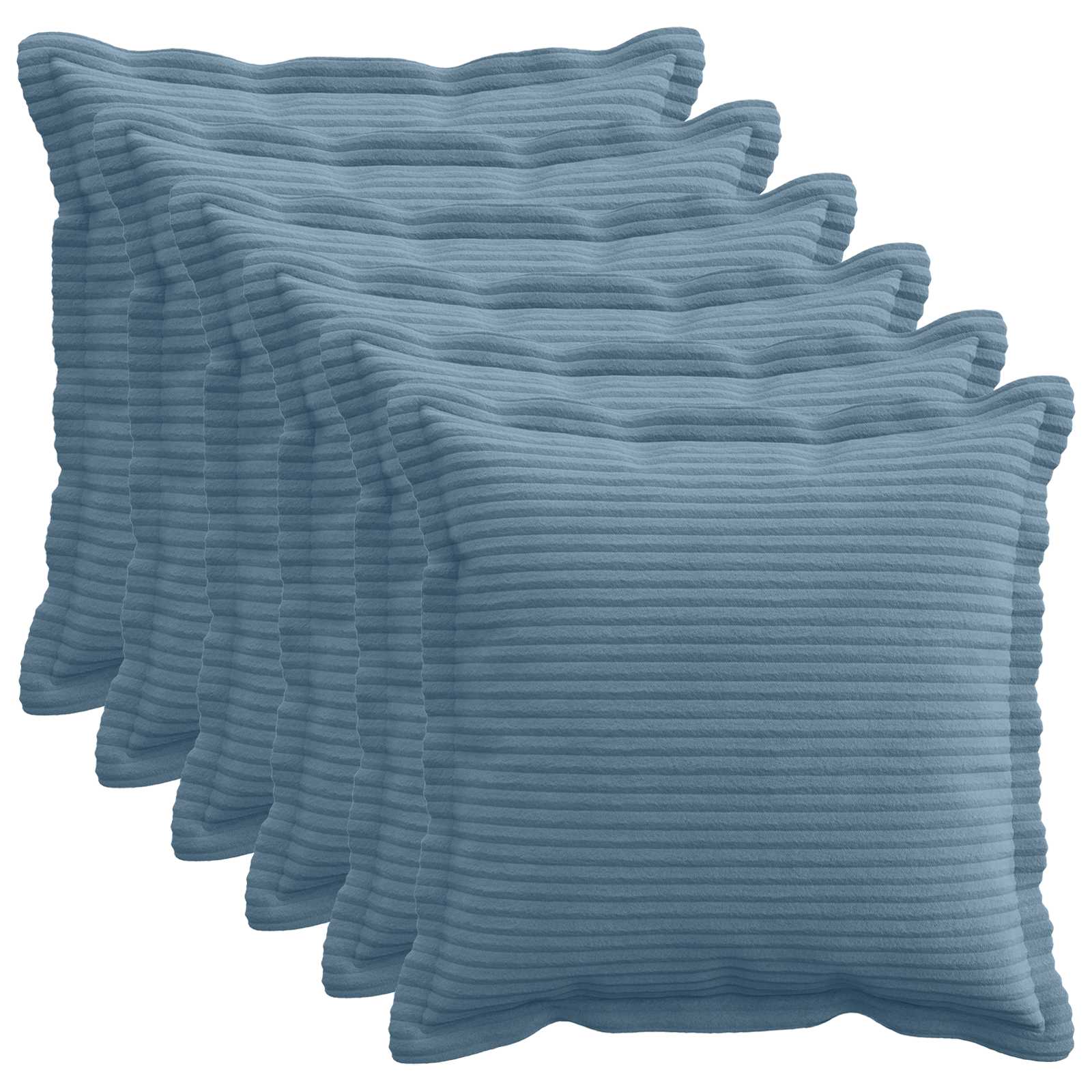 vidaXL Cushion Cover 6 pcs HOUTEN Blue 50 x 50 cm Corduroy 1