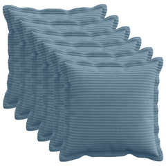 vidaXL Cushion Cover 6 pcs HOUTEN Blue 50 x 50 cm Corduroy 1