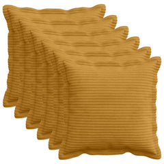 vidaXL Cushion Cover 6 pcs HOUTEN Yellow 50 x 50 cm Corduroy 1