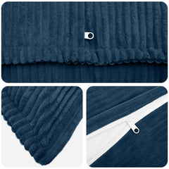 vidaXL Cushion Cover 6 pcs HOUTEN Navy Blue 50 x 50 cm Corduroy 4