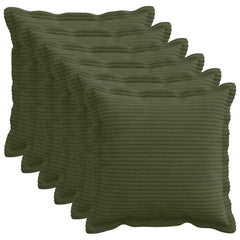 vidaXL Cushion Cover 6 pcs HOUTEN Green 50 x 50 cm Corduroy 1