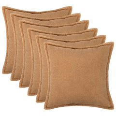 vidaXL Cushion Cover 6 pcs HOUTEN Beige 50 x 50 cm Bouclé 1