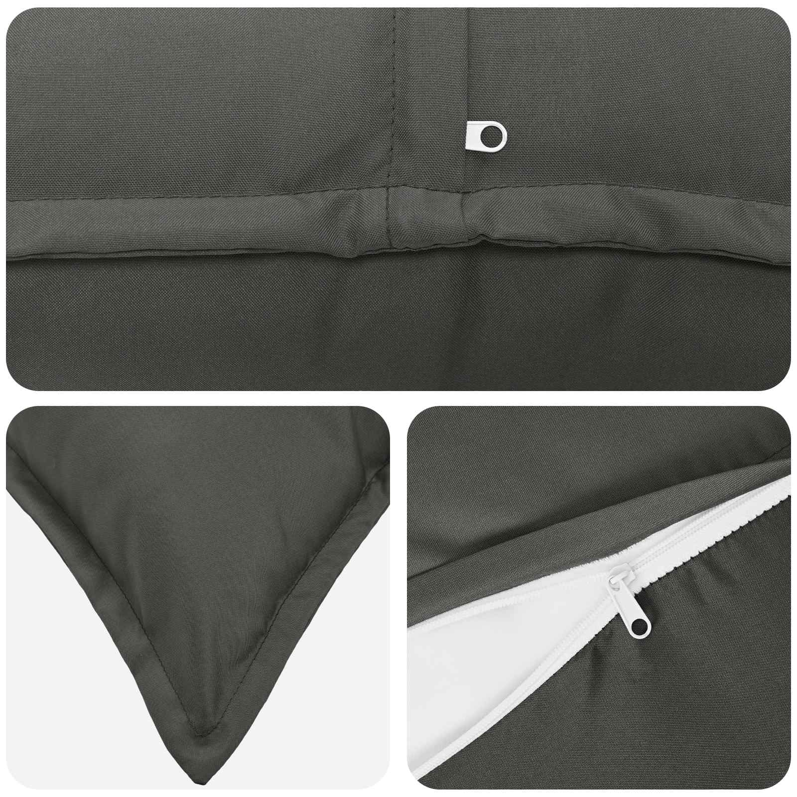 vidaXL Cushion Cover 12 pcs HOUTEN Anthracite 50 x 50 cm Polyester 5