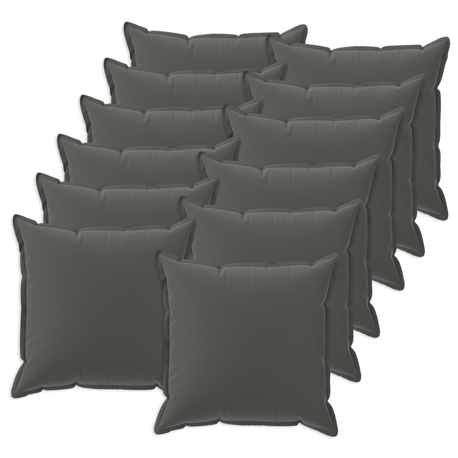 vidaXL Cushion Cover 12 pcs HOUTEN Anthracite 50 x 50 cm Polyester 2