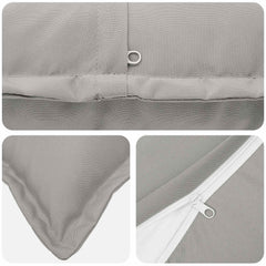 vidaXL Cushion Cover 12 pcs HOUTEN Grey 50 x 50 cm Polyester 5