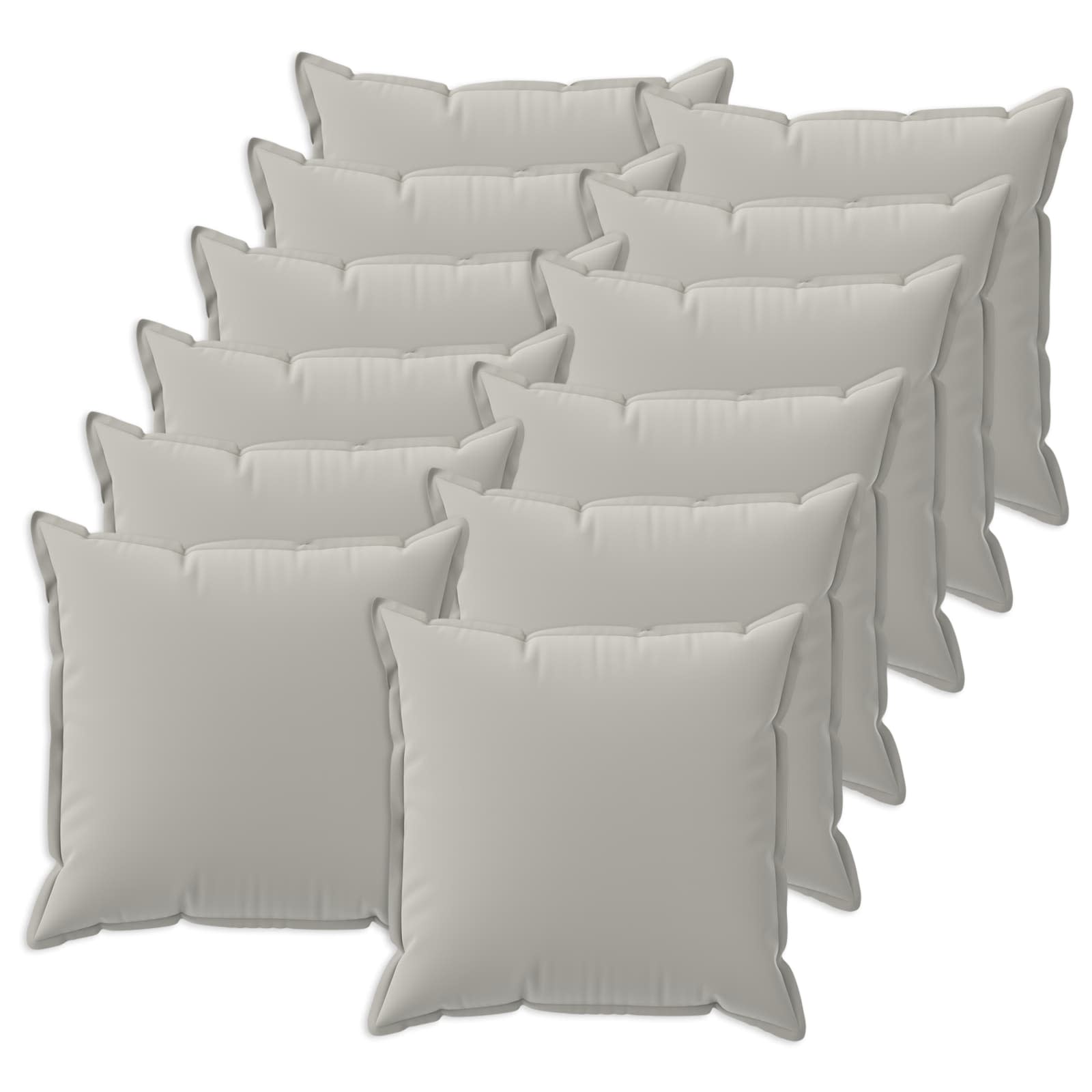 vidaXL Cushion Cover 12 pcs HOUTEN Grey 50 x 50 cm Polyester 2