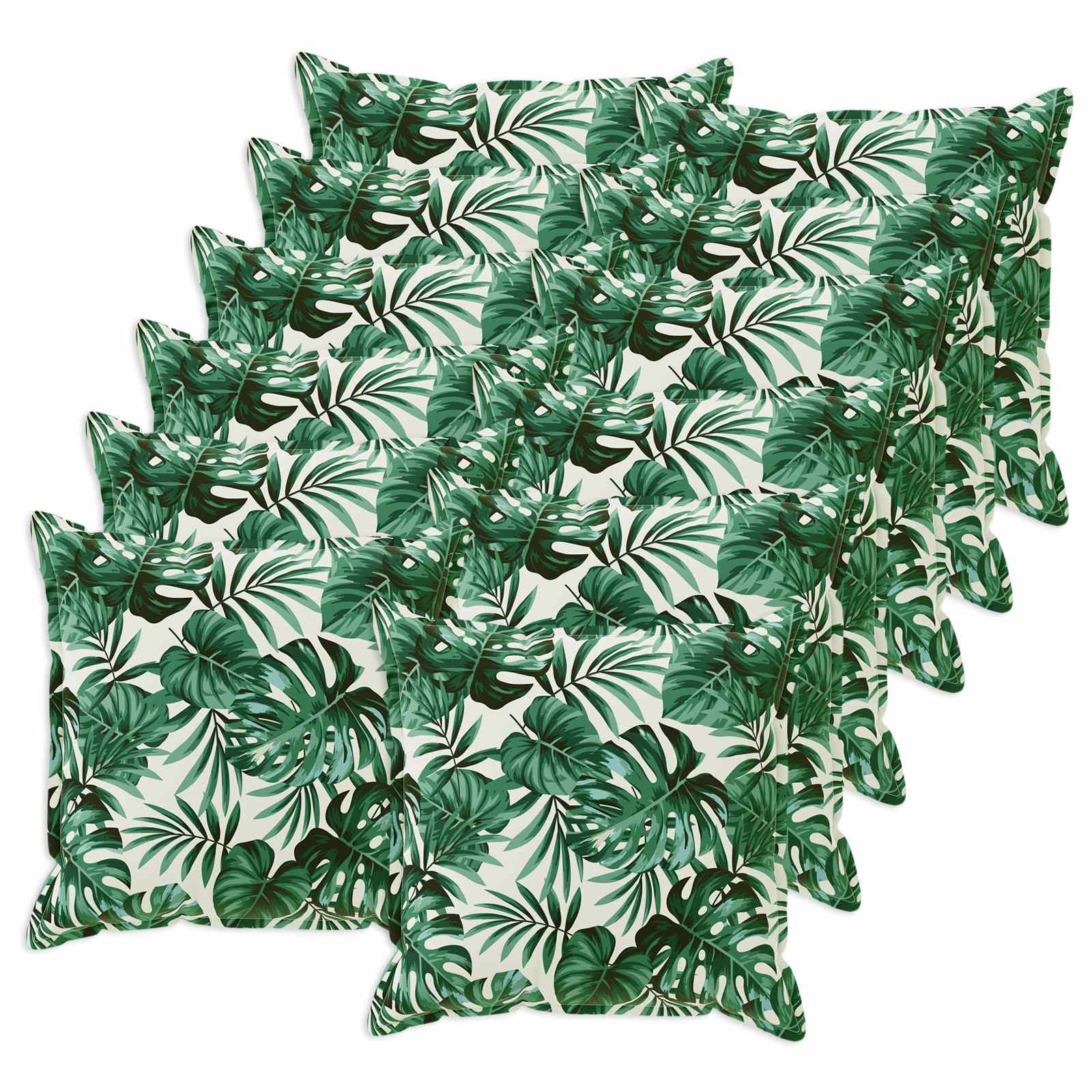 vidaXL Cushion Cover 12 pcs HOUTEN Leaf Pattern 50 x 50 cm Polyester 2