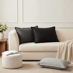 vidaXL Throw Pillow 2 pcs HOUTEN Anthracite 50 x 75 cm Polyester 1