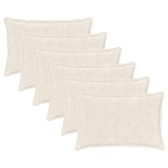 vidaXL Cushion Cover 6 pcs HOUTEN White 50 x 70 cm Faux Rabbit Fur 2