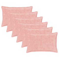 vidaXL Cushion Cover 6 pcs HOUTEN Pink 50 x 70 cm Faux Rabbit Fur 2