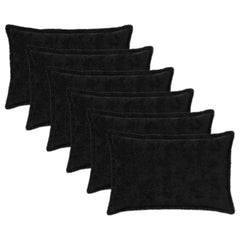 vidaXL Cushion Cover 6 pcs HOUTEN Black 50 x 70 cm Faux Rabbit Fur 2