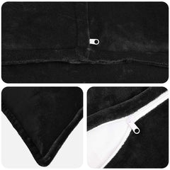 vidaXL Cushion Cover 6 pcs HOUTEN Black 50 x 75 cm Flannel 4